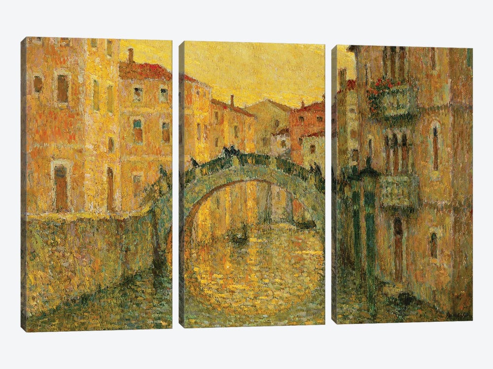 The Morning Sun, Venice; Le Matin, Soleil, Venise, 1917 by Henri Eugene Augustin Le Sidaner 3-piece Canvas Art Print