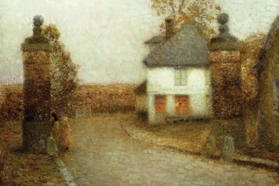 The Pillars, Gerberoy, 1901 by Henri Eugene Augustin Le Sidaner metal wall art