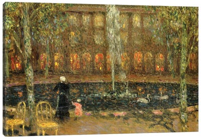 The Pond At The Palais Royal; Canvas Art Print - Post-Impressionism Art