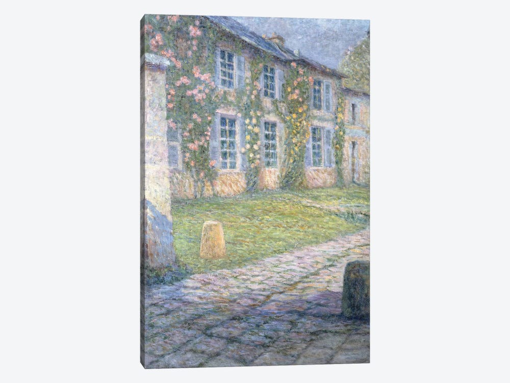 The Rose House In Versailles, 1918 by Henri Eugene Augustin Le Sidaner 1-piece Canvas Art