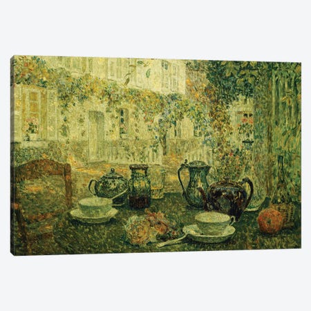 The Stone Table, 1919 Canvas Print #BMN12950} by Henri Eugene Augustin Le Sidaner Canvas Artwork
