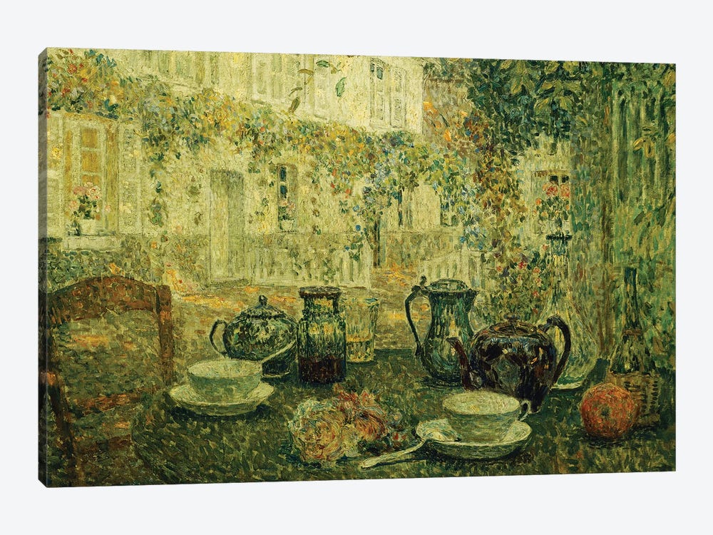 The Stone Table, 1919 by Henri Eugene Augustin Le Sidaner 1-piece Canvas Art Print