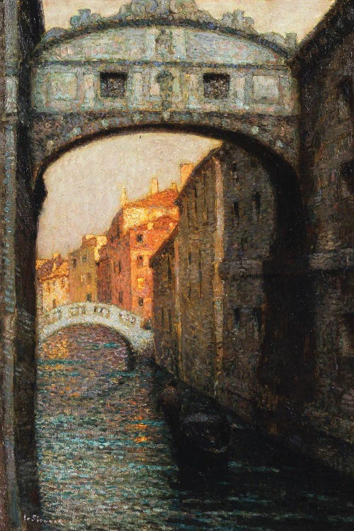 Venice - The Bridge Of Sighs, 1914