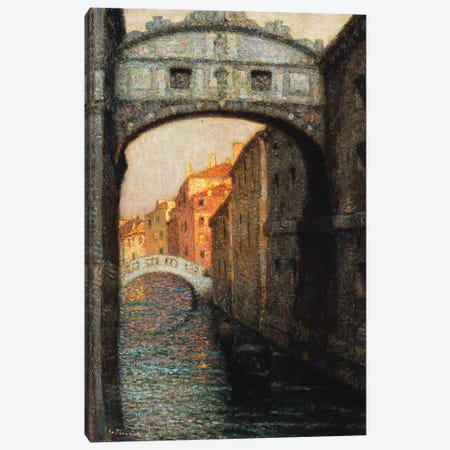 Venice - The Bridge Of Sighs, 1914 Canvas Print #BMN12952} by Henri Eugene Augustin Le Sidaner Canvas Wall Art