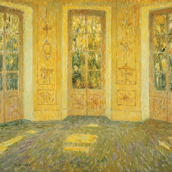 Henri Eugene Augustin Le Sidaner: Windows On The Parc; Fenetres Sur Le Parc, 1938 by Henri Eugene Augustin Le Sidaner