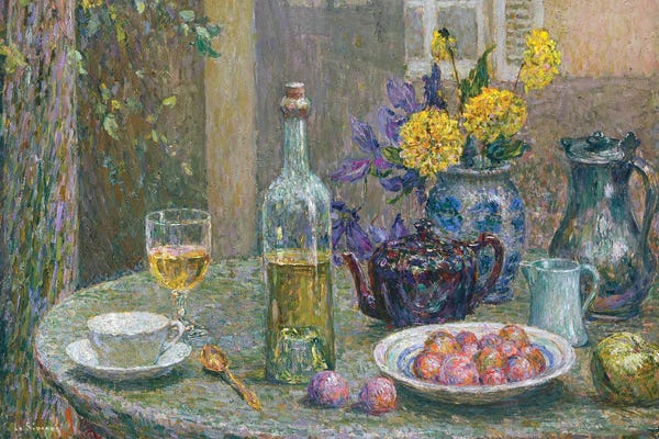 Dahlias: Yellow Dahlias, 1925 by Henri Eugene Augustin Le Sidaner