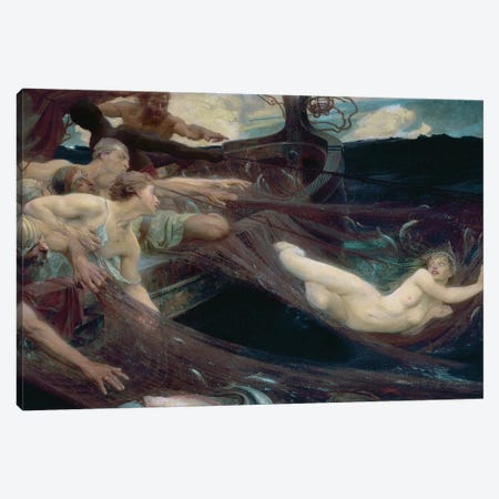 The Sea Maiden, 1894 Canvas Print #BMN12956} by Herbert James Draper Canvas Print
