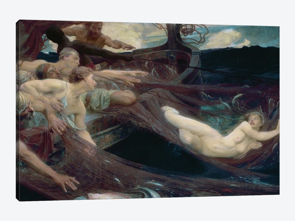 The Sea Maiden, 1894 by Herbert James Draper 1-piece Canvas Print