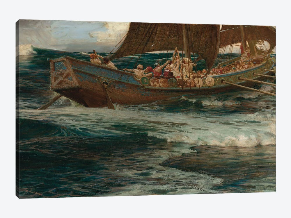 Wrath Of The Sea God by Herbert James Draper 1-piece Canvas Art