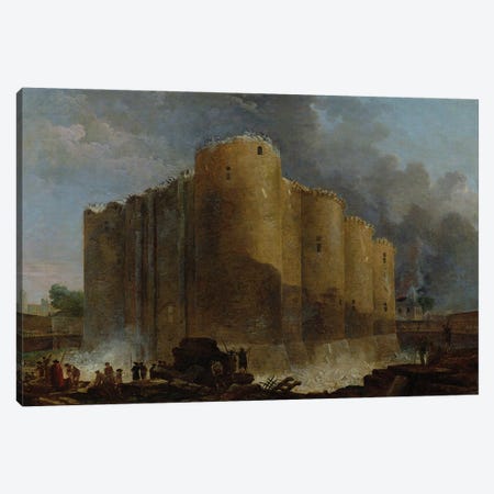 Demolition Of The Bastille, 1789 Canvas Print #BMN12958} by Hubert Robert Canvas Art