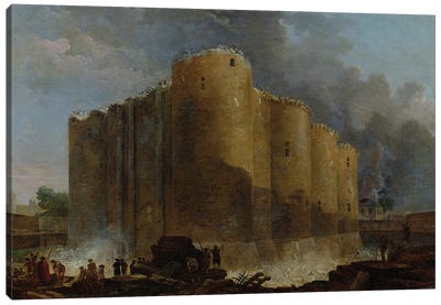 Demolition Of The Bastille, 1789 Canvas Art Print