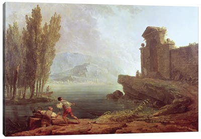 Landscape Canvas Art Print - Ancient Ruins Art