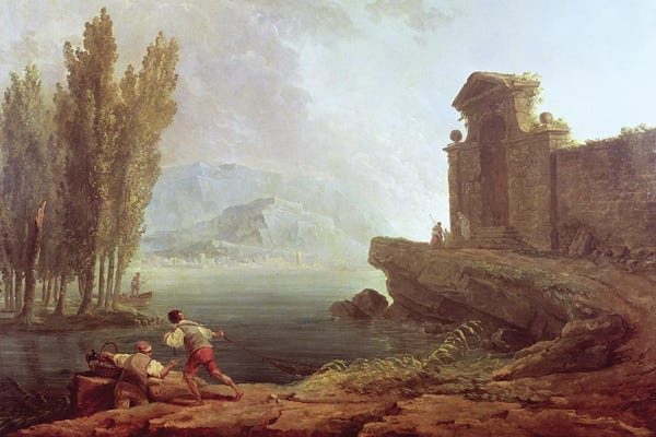Ancient Ruins: Landscape by Hubert Robert
