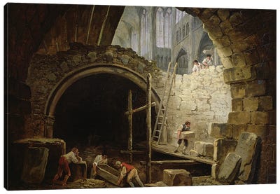 Plundering The Royal Vaults At St. Denis In October 1793 Canvas Art Print