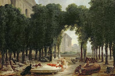 The Louvre And The Gardens Of The Infanta, 1798 by Hubert Robert framed wall art