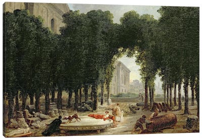 The Louvre And The Gardens Of The Infanta, 1798 Canvas Art Print