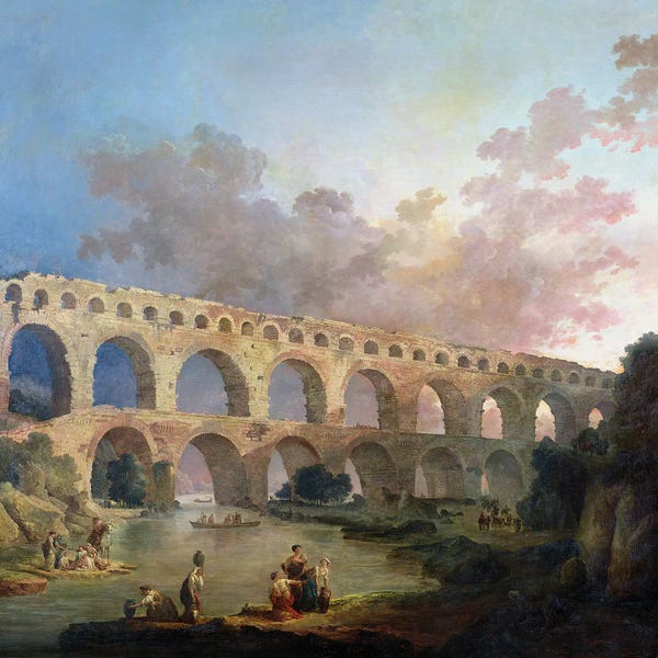 Occitania: The Pont Du Gard, Nimes, C.1786 by Hubert Robert