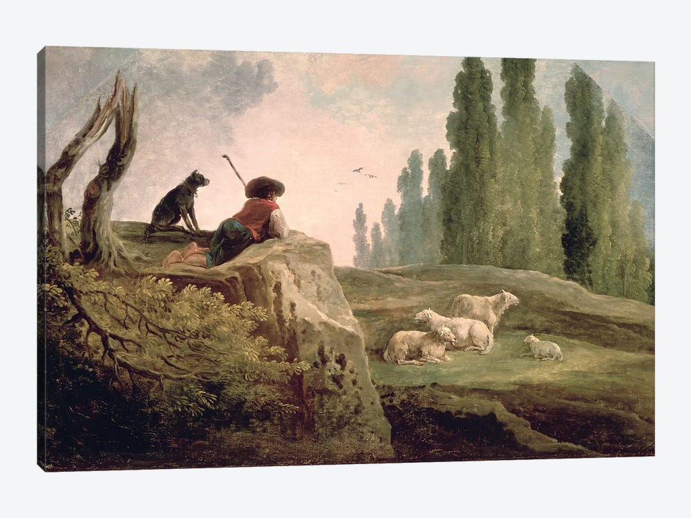 The Shepherd by Hubert Robert 1-piece Canvas Artwork