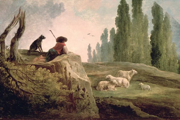 Hubert Robert: The Shepherd by Hubert Robert