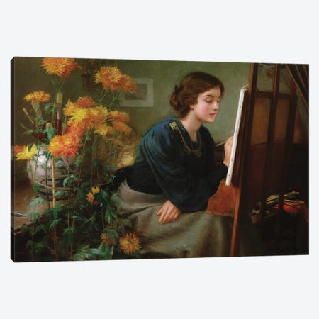 At The Easel Canvas Print #BMN12976} by James N. Lee Canvas Print