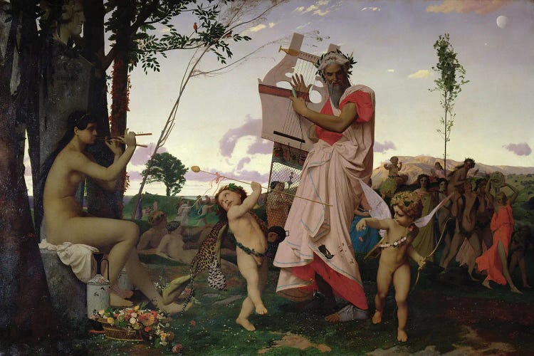 Anacreon, Bacchus And Aphrodite, 1848