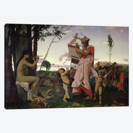 Anacreon, Bacchus And Aphrodite, 1848 Canvas Print #BMN12977} by Jean Leon Gerome Art Print