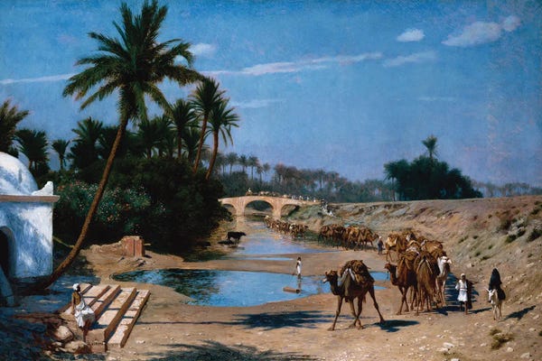 Jean Leon Gerome: The Caravan by Jean Leon Gerome