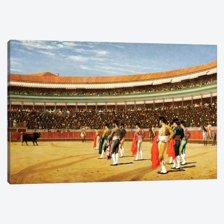 The Entry Of The Bull Canvas Print #BMN12983} by Jean Leon Gerome Art Print