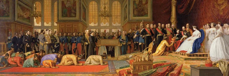 The Reception Of Siamese Ambassadors By Emperor Napoleon III At The Palace Of Fontainebleau, 27 June 1861