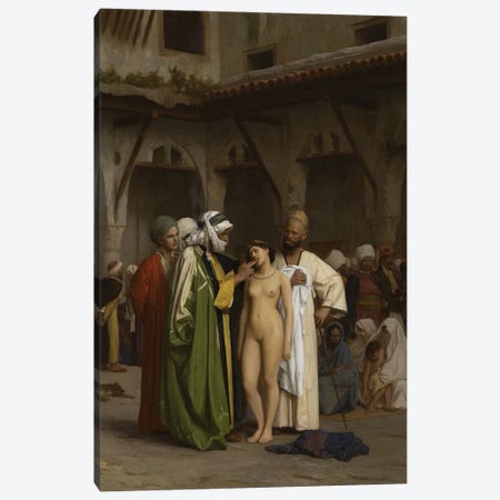 The Slave Market, 1866 Canvas Print #BMN12987} by Jean Leon Gerome Canvas Artwork