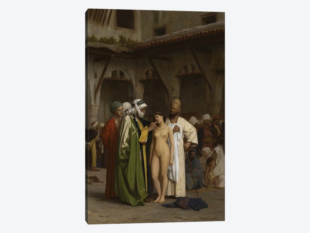 The Slave Market, 1866 by Jean Leon Gerome 1-piece Canvas Print
