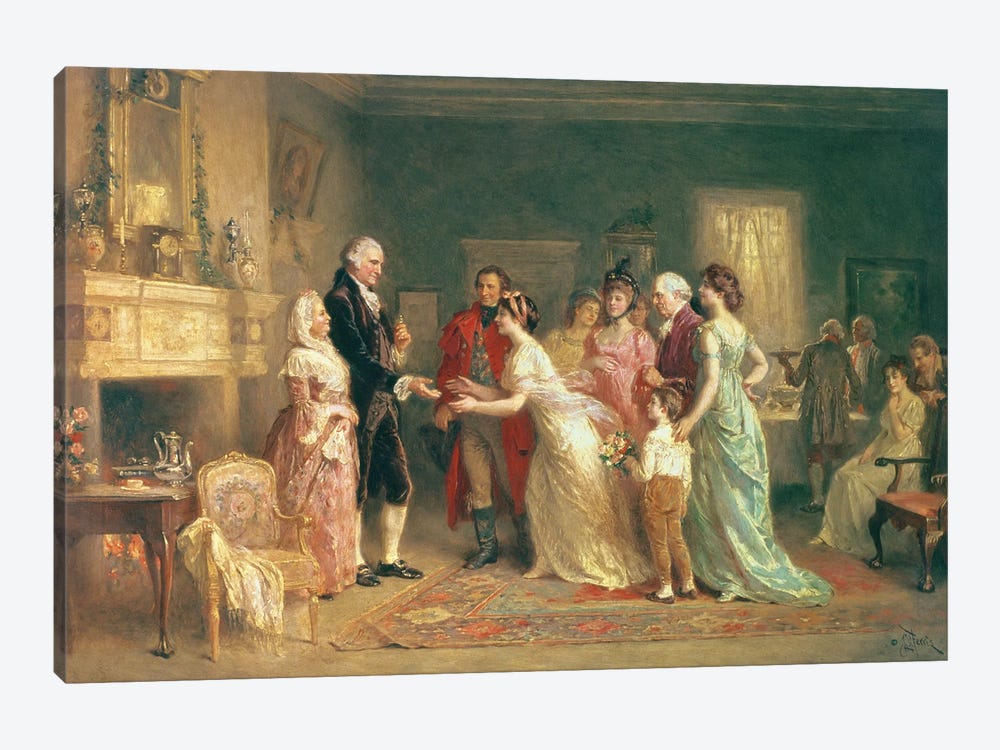 Washington's Birthday, 1798 by Jean Leon Gerome Ferris 1-piece Canvas Art