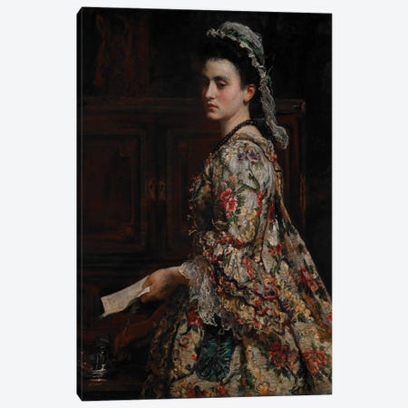 Vanessa, 1868 Canvas Print #BMN12996} by Sir John Everett Millais Canvas Art Print