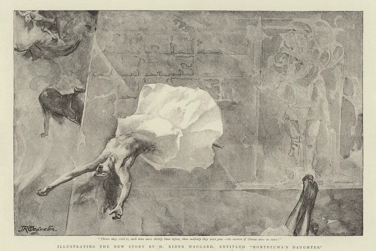 Llustrating The New Story By H Rider Haggard, Entitled "Montezuma'S Daughter" by John Reinhard Weguelin wall art