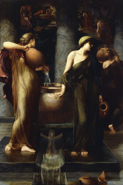 The Labour Of The Danaids, 1878 by John Reinhard Weguelin wall art