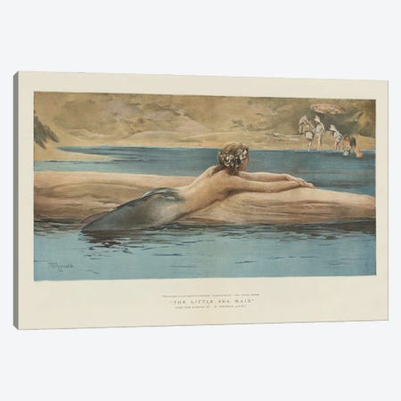 The Little Sea Maid Canvas Print #BMN13004} by John Reinhard Weguelin Canvas Artwork
