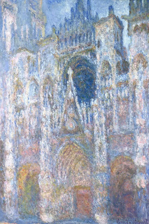 Rouen Cathedral, Blue Harmony, Morning Sunlight, 1894  by Claude Monet wall art