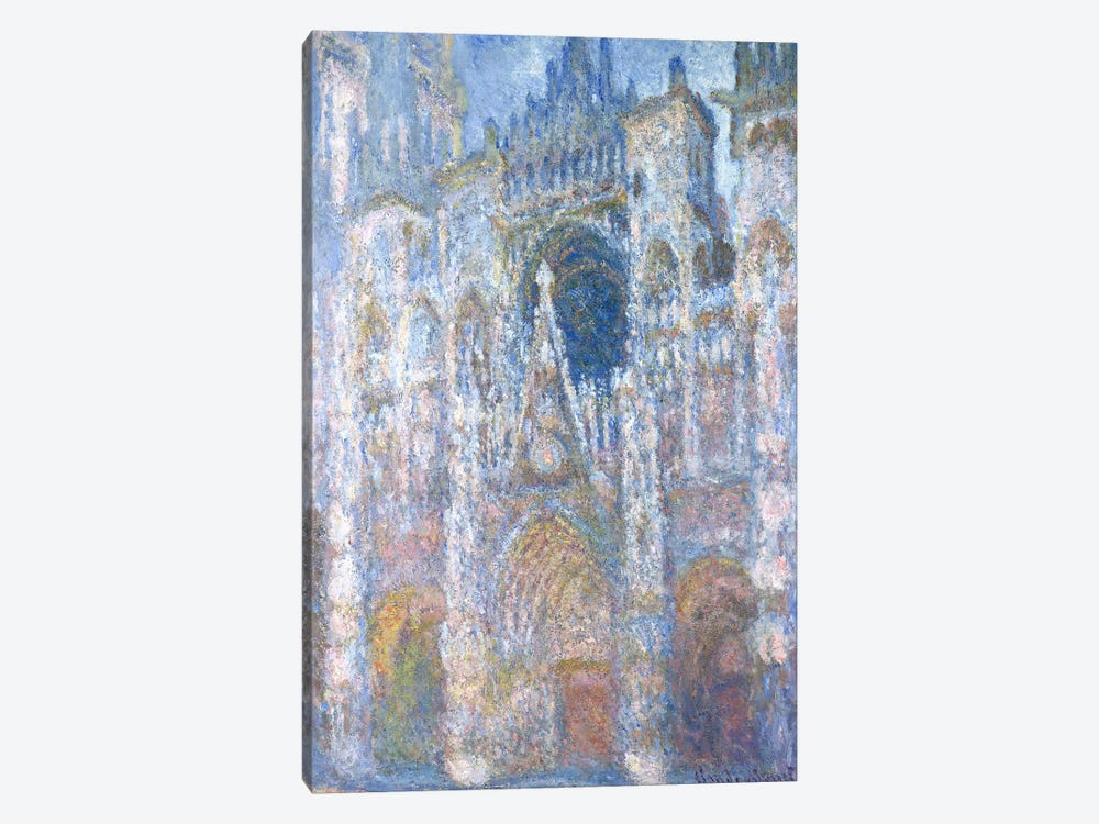 Rouen Cathedral, Blue Harmony, Morning Sunlight, 1894  by Claude Monet 1-piece Canvas Art Print