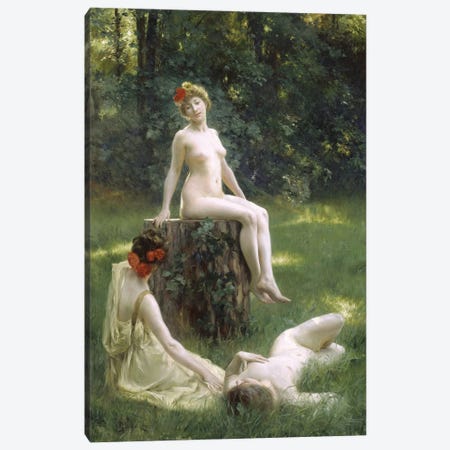 The Glade, 1900 Canvas Print #BMN13010} by Julius Leblanc Stewart Canvas Artwork
