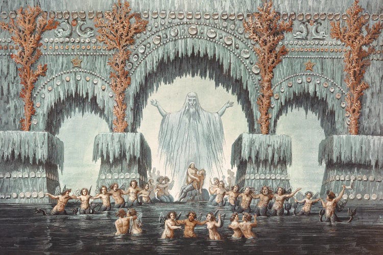 Muehleborn'S Water Palace, Set Design For A Production Of 'Undine'