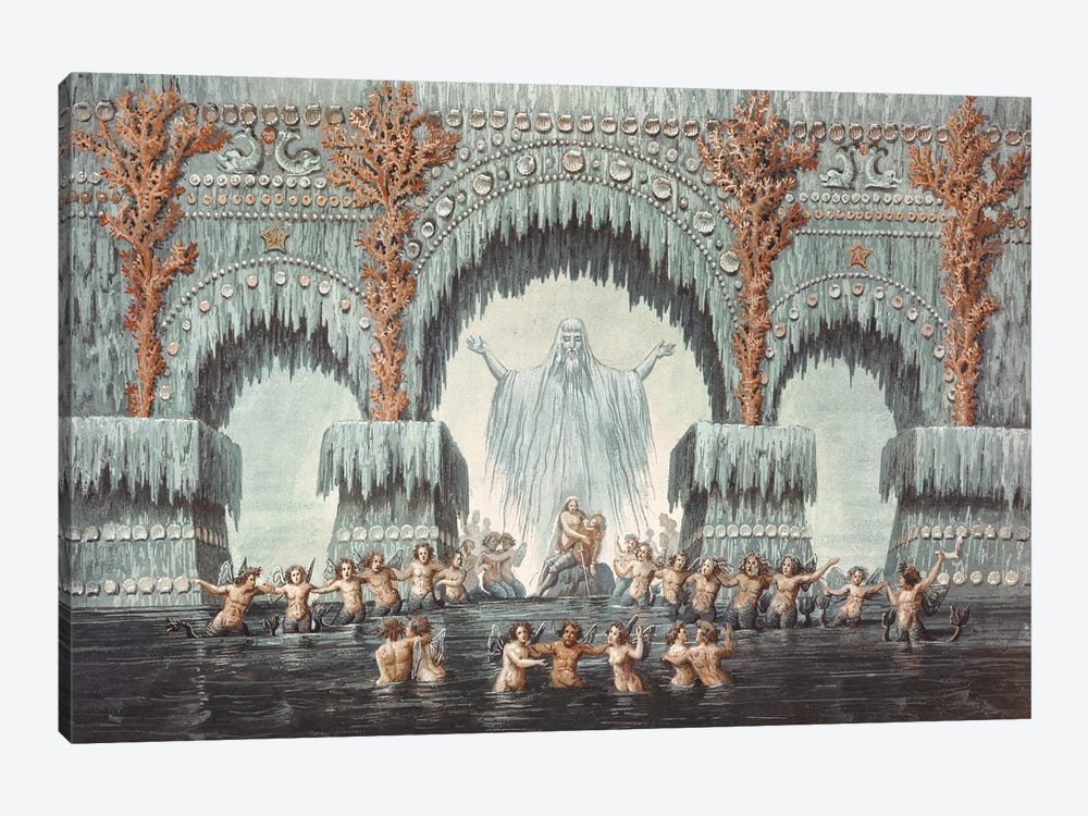 Muehleborn'S Water Palace, Set Design For A Production Of 'Undine' by Karl Friedrich Schinkel 1-piece Canvas Art