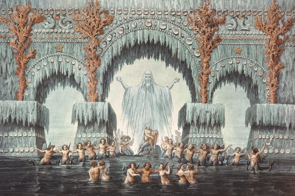 Muehleborn'S Water Palace, Set Design For A Production Of 'Undine'