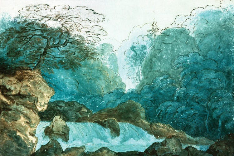 Waterfall In A Wood, Set Design For A Production Of 'Undine',