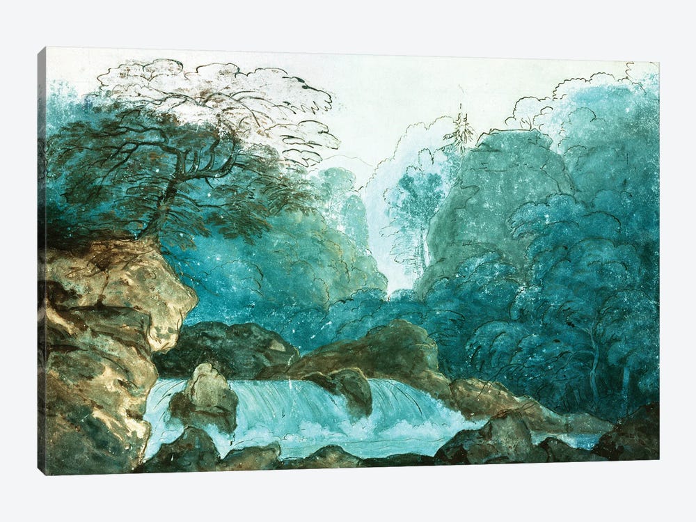 Waterfall In A Wood, Set Design For A Production Of 'Undine', by Karl Friedrich Schinkel 1-piece Canvas Print