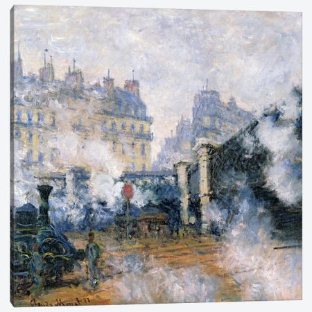 The Pont de l'Europe, Gare Saint-Lazare, 1877  Canvas Print #BMN1301} by Claude Monet Canvas Art Print