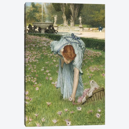 Flora - Spring In The Gardens Of The Villa Borghese Canvas Print #BMN13020} by Sir Lawrence Alma-Tadema Canvas Art Print