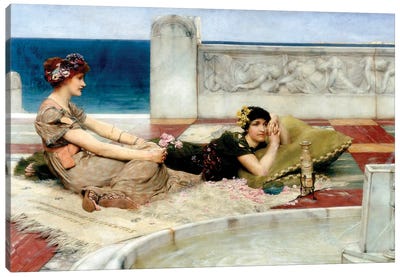Love In Idleness, C.1891 Canvas Art Print - Sir Lawrence Alma-Tadema