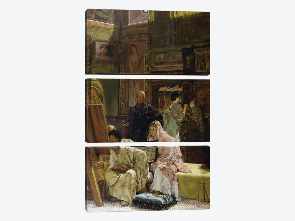 The Picture Gallery, 1874 by Sir Lawrence Alma-Tadema 3-piece Canvas Art Print