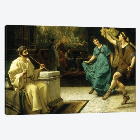 Une Entree De Theatre Roman Canvas Print #BMN13025} by Sir Lawrence Alma-Tadema Canvas Artwork