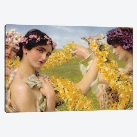 When Flowers Return, C.1911 Canvas Print #BMN13026} by Sir Lawrence Alma-Tadema Canvas Artwork